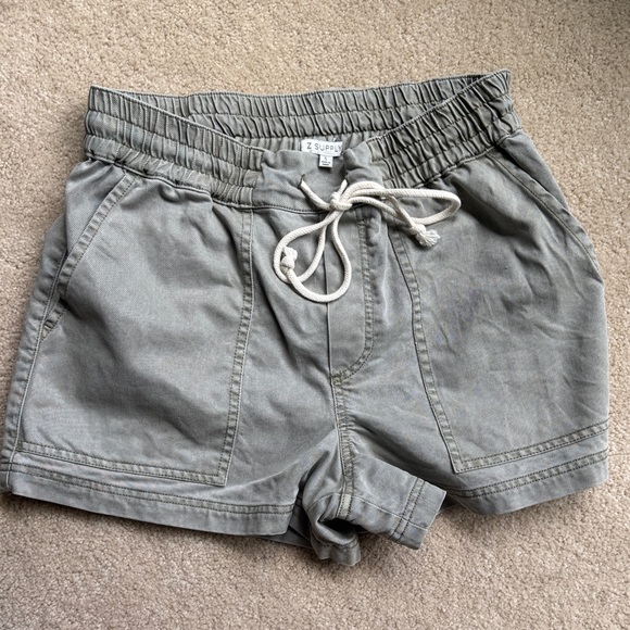 Z Supply Summerland Shorts in Dusty Palm - Picture 1 of 4